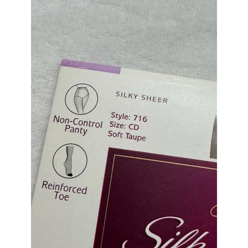 Lot Of 8 Size CD Hanes Varied Pantyhose Silk Reflection Control Top Sheer Toe